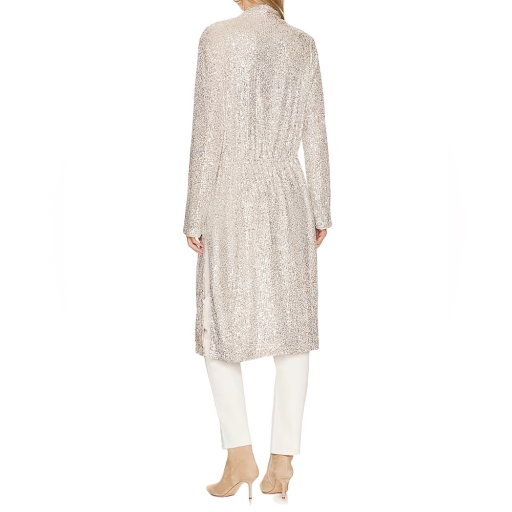 STEVE MADDEN Show Stopper Duster Silver Disco NWT Small - Picture 4 of 10